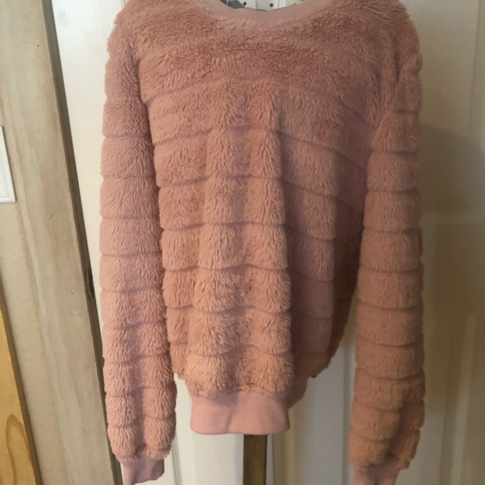💖💖PINK FAUX FUR PULLOVER SWEATER💖💖